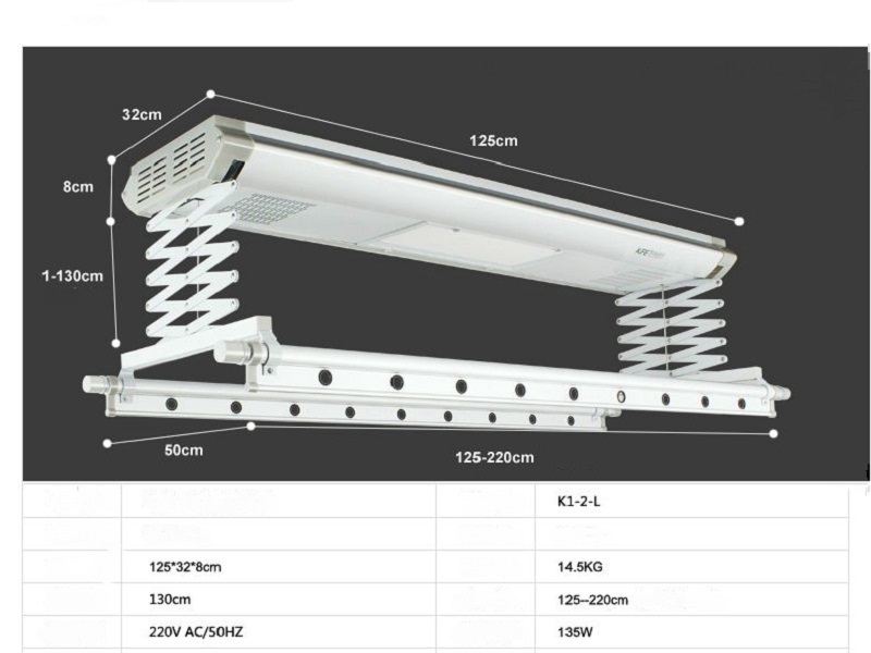 giàn phơi thông minh điện tử glt-8018fs chất lượng cao