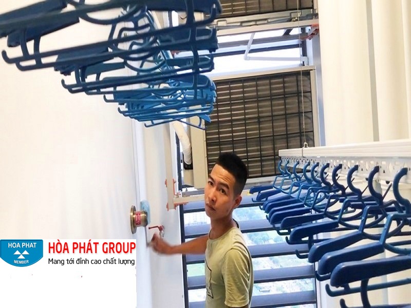 Lắp đặt giàn phơi thông minh gắn trần tại huyện Gia Lâm