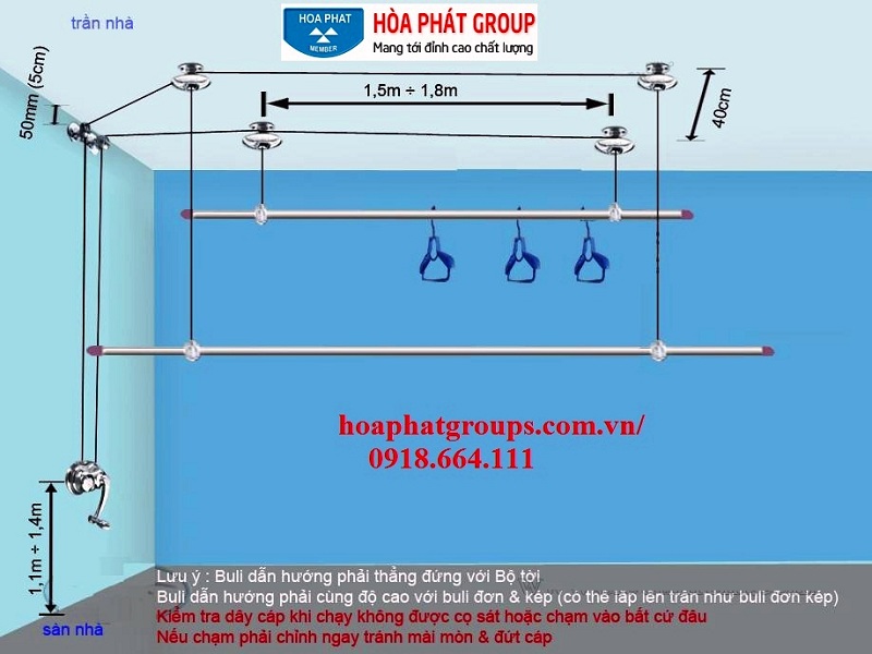 lắp giàn phơi song song