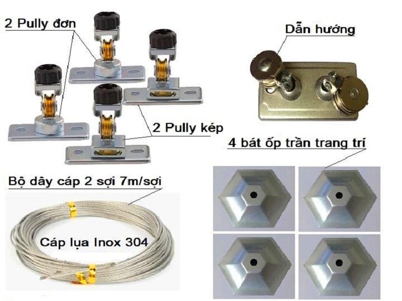 phụ kiện giàn phơi thông minh hòa phát 999k plus chính hãng