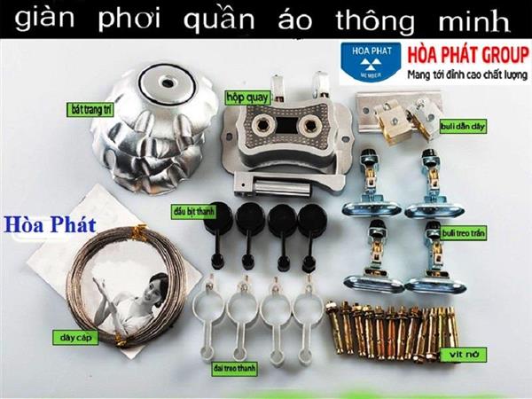 Hướng dẫn lắp đặt giàn phơi thông minh hòa phát