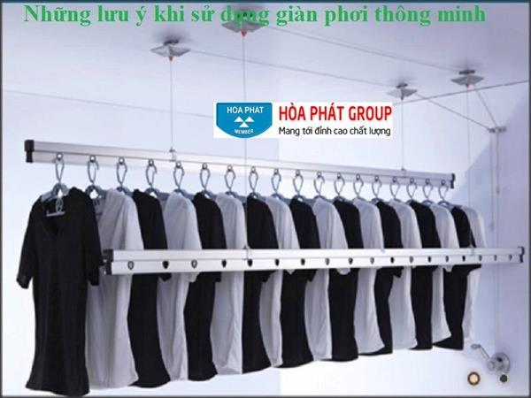 Những lưu ý khi sử dụng giàn phơi thông minh